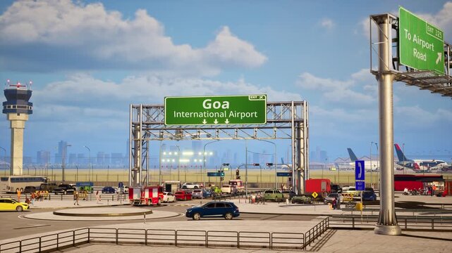 Goa International Airport Plane Landing