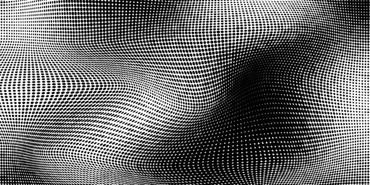 Point wave noise texture. Abstract dot background. Technological cyberspace background.