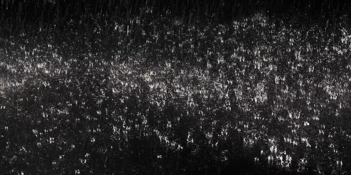 Rain drops falling on glass with green screen background for video composting