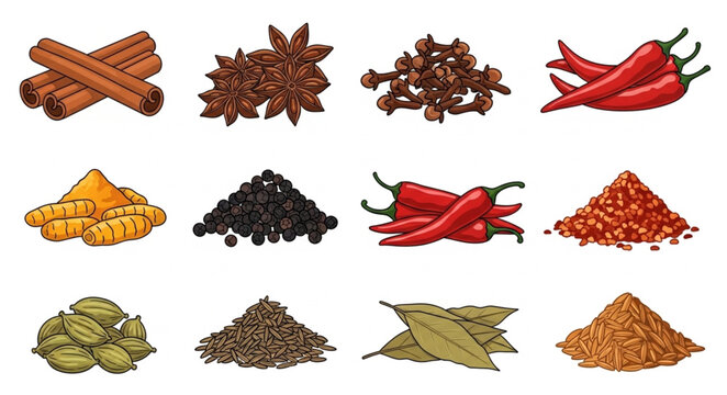 collection of spices