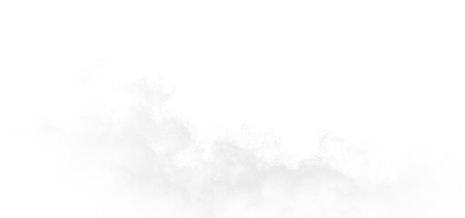 Clouds drift on a transparent background, creating a soft visual effect suitable for various designs and artworks © Liubov