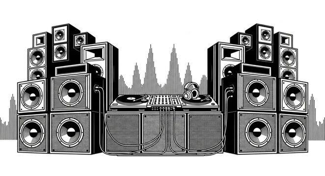speakers isolated on white background