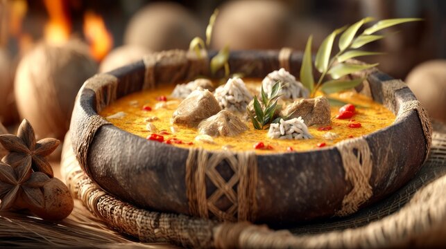 Traditional Malagasy Dish for Famadihana Celebration with Ingredients