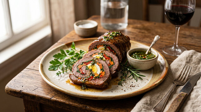 Matambre, traditional Argentine dish 