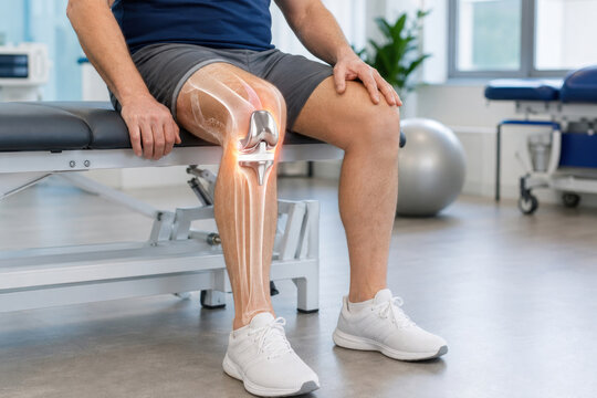 Knee Replacement Surgery Recovery and Joint Prosthesis Rehabilitation Concept