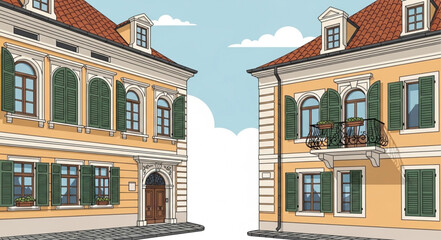 Obraz premium old houses in venice italy