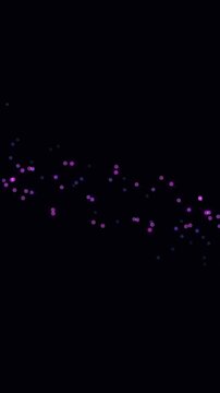 Streaming Dotted Lights Across Dark Space
