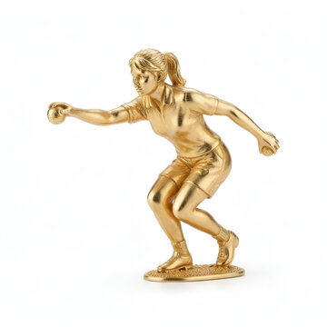 Troph&eacute;e Joueur femme et victoire tournoi de p&eacute;tanque