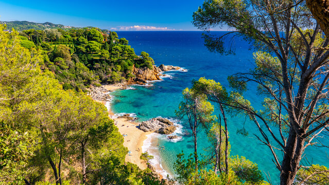 Cala Boadella, Lloret de Mar, Costa Brava in Spain's Catalonia region