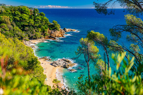 Cala Boadella, Lloret de Mar, Costa Brava in Spain's Catalonia region