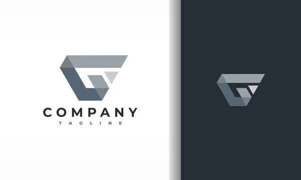 Letter G Logo from Angled Triangle