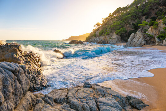 Cala Boadella, Lloret de Mar, Costa Brava in Spain's Catalonia region