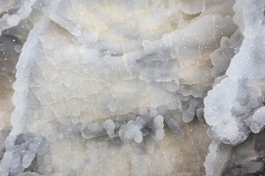 surface of gray botryoidal chalcedony rock closeup