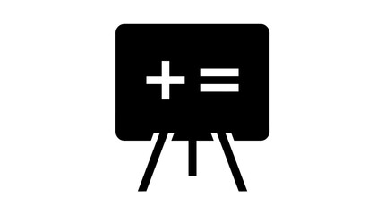 Back to school, Mathematics, algebra, plus equals sign, blackboard icon, education symbol isolated on White Background © MITURANI