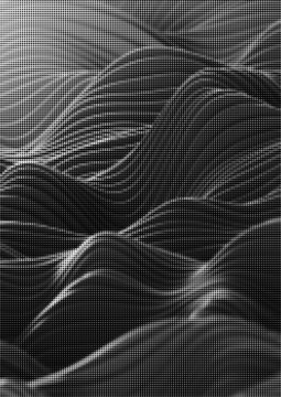 Large vector halftone abstract texture with a transparent background