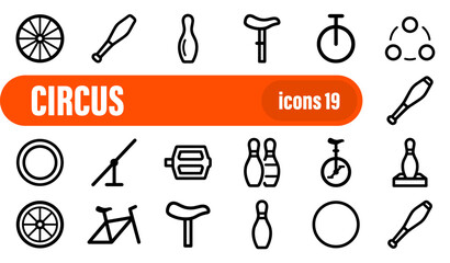 Circus and Performance Arts Outline Icon Set © liubomir118809