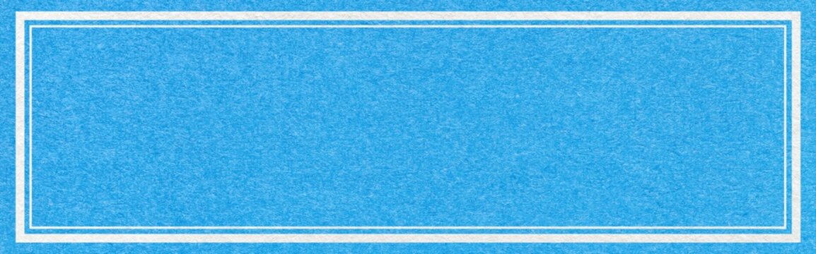 Light blue textured paper background with white double frame border and copy space for website header banner template