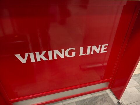 Stockholm, Sweden-Nov.28th 2025: Viking Line company brand logo