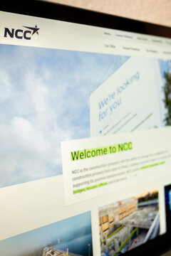Mexico city, mexico, 04 22 2026, ncc construction company website displaying recruitment information and services