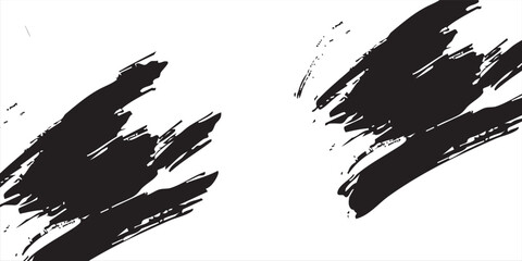 Naklejka premium Abstract black grunge texture of black paint. A layer for use in design. Vector brush grunge texture. design brush strokes. Overlay texture. Faded black-white dyed paper texture. Sketch grunge design.