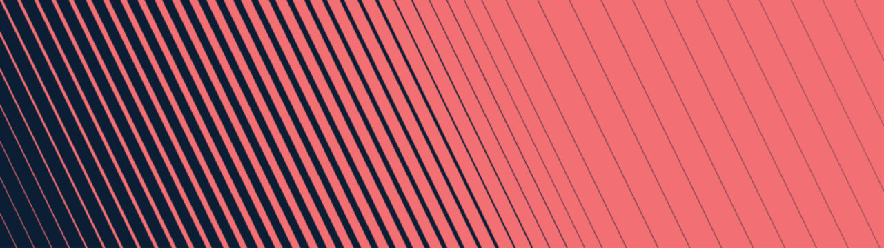 Sweet pink and navy blue slanted stripe texture with seamless gradient transition