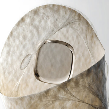 Cotton paper texture with metallic inlay a soft fiber arrangement on a white background handmade