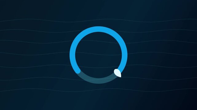 Tide Crescent Spinner 3 Abstract Water Loading Animation Loop