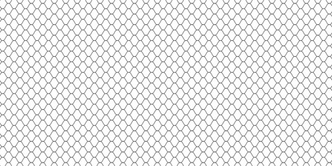 Soccer goal mesh, fishnet pattern or fish net background, vector seamless texture. Black rope net pattern on white, fishing of football goal or sport net and fishnet with knot grid or wire netting © Nur