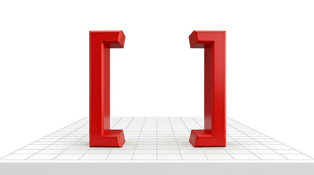 Red quotation mark symbols