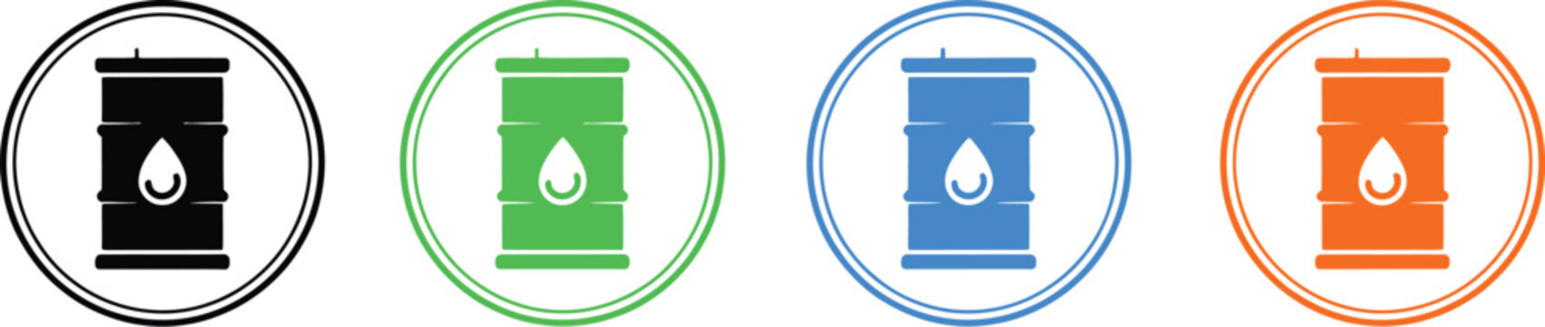 Oil Barrel icon, crude oil storage container, fuel industry symbol and petroleum energy concept, modern vector design