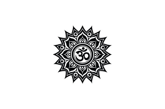 vector illustration of an aum hindu symbol