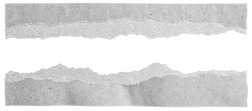 Grey Torn Paper Border with White Space