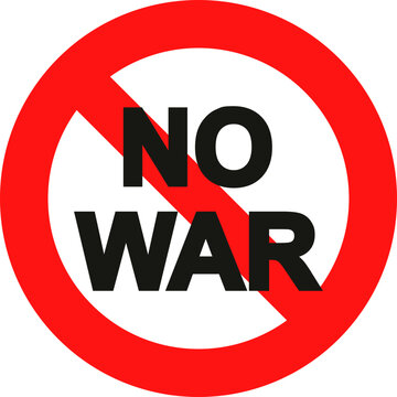 No War Sign Vector Illustration