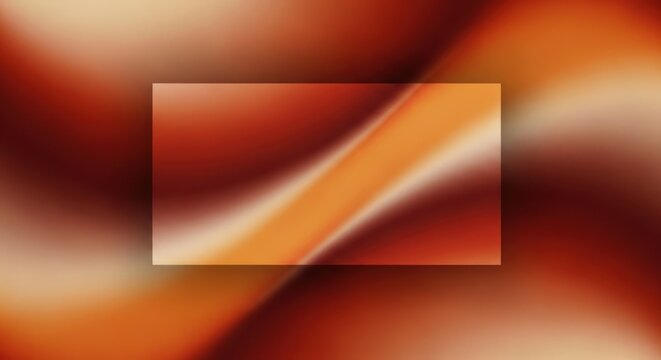 Abstract orange and brown gradient background with a rectangular white box in the center.