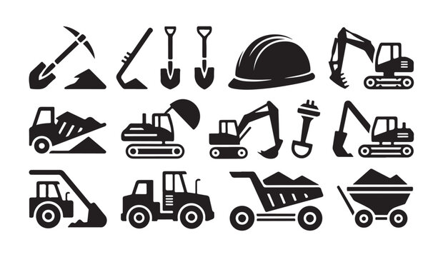 Mining tools and equipment for excavation and material handling.