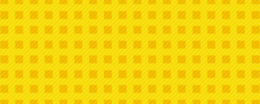 Yellow Vichy Background. Gingham Seamless Pattern. Tartan Plaid Wallpaper.