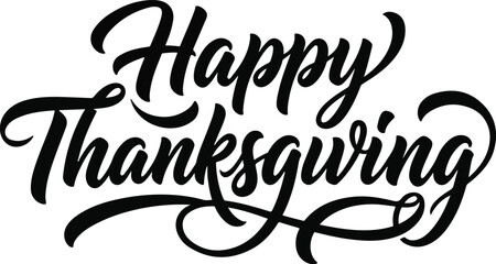Elegant happy thanksgiving calligraphy © imran