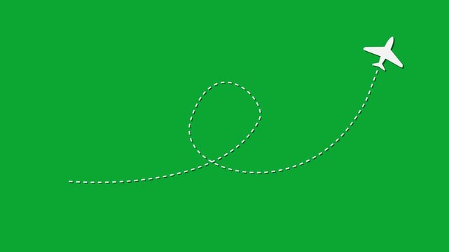 Commercial travel flight path maps trace circular aircraft looping loops on green. Aviation training simulation software applies a commercial travel flight path map screen.