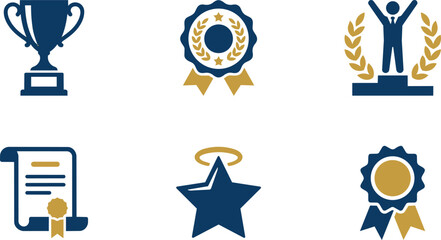 Naklejka premium Set of Professional Awards and Achievement Icons