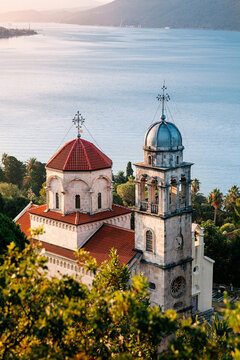 Savina Monastery Sunset Over Bay of Kotor
