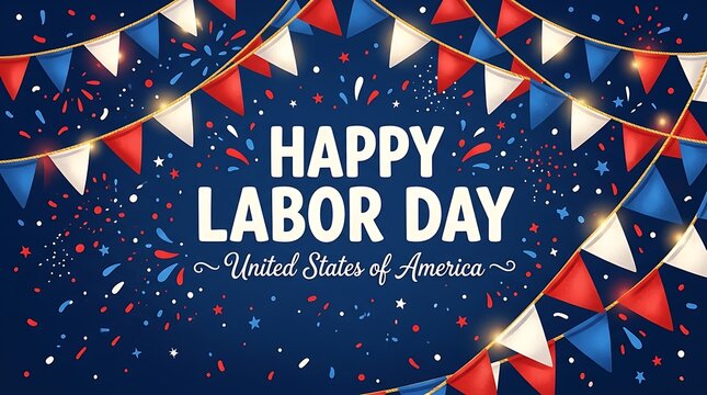 Happy labor day united states of america celebration background