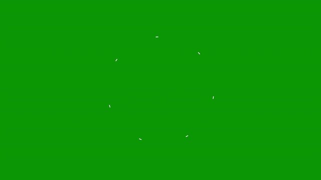 Circle fireworks line blast animation of circle burst motion graphics in after effects pop up, line circle animation explosion white, line shape blast animation, green screen, alpha channel, 4k