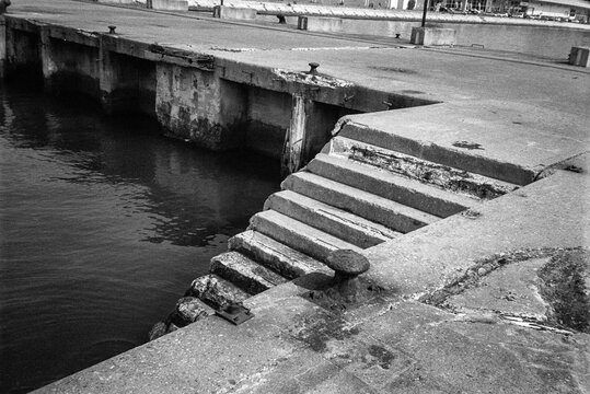 Weathered Harbor Steps