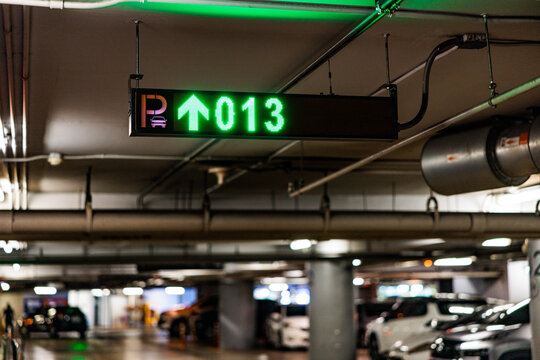 Parking guidance system indicates 13 available spots
