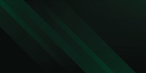 Obraz premium Abstract dark green geometric background with soft diagonal translucent stripes.