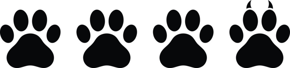 Black dog paw prints © MdAshfakurRahman