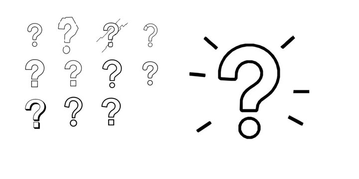 Question Mark Symbol Broken UI Style Help Unknown Icon Outline