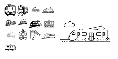 Train Icon Single Modern Outline Design Transport Rail Icon © PRO_ED