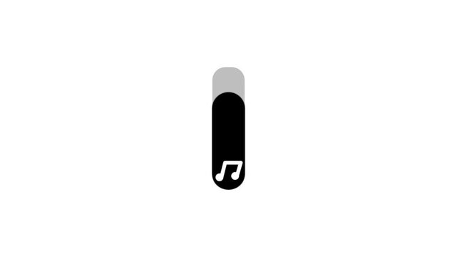 Animation of volume button on a white background.