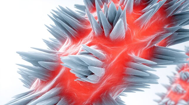 Realistic medical 3D illustration of human joint inflammation caused by gout disease, painful uric acid crystal buildup in toe joint, anatomical close-up showing swollen tissue, 